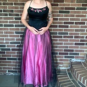 Y2K Alfred Angelo Pink Sparkly Prom Dress